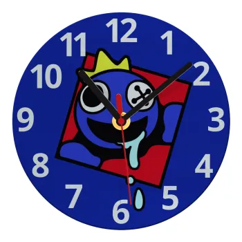Blue, Rainbow friends, Ρολόι τοίχου γυάλινο (20cm)