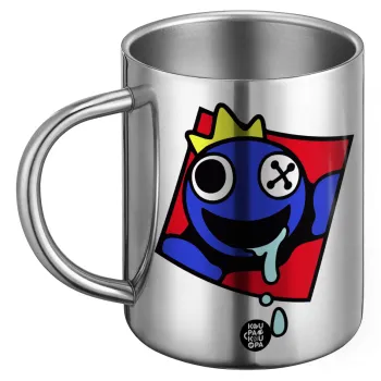 Blue, Rainbow friends, Ανοξείδωτη Μεταλλική Κούπα 450ml - Διπλού Τοιχώματος