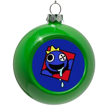 Blue, Rainbow friends, Green Christmas tree ornament bauble 8cm