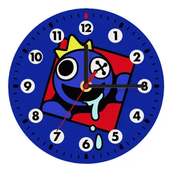 Blue, Rainbow friends, Wooden wall clock (20cm)