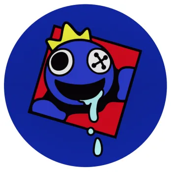 Blue, Rainbow friends, Mousepad Στρογγυλό 20cm