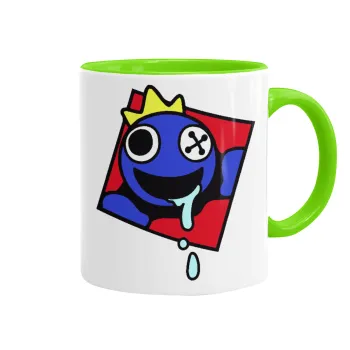 Blue, Rainbow friends, Κούπα χρωματιστή βεραμάν, κεραμική, 330ml