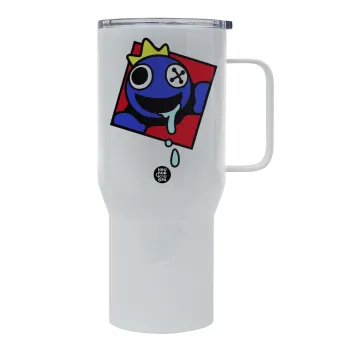 Blue, Rainbow friends, Tumbler με καπάκι, διπλού τοιχώματος (θερμό) 750L