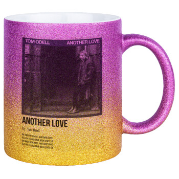 Tom Odell, another love, Κούπα Χρυσή/Ροζ Glitter, κεραμική, 330ml