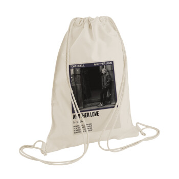 Tom Odell, another love, Backpack bag GYMBAG natural (28x40cm)