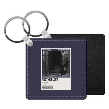 Tom Odell, another love, Μπρελόκ Δερματίνη, τετράγωνο ΜΑΥΡΟ (5x5cm)