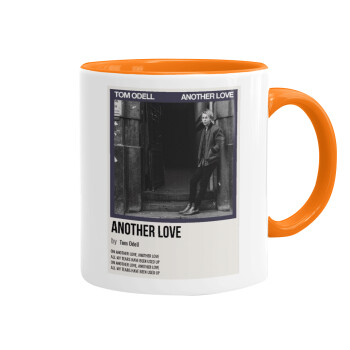 Tom Odell, another love, Mug colored orange, ceramic, 330ml
