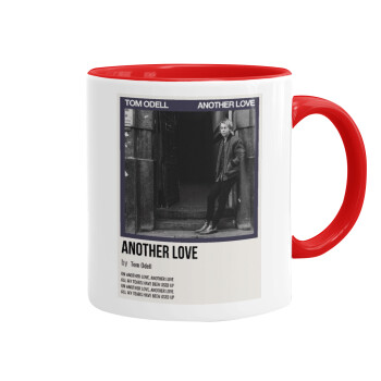 Tom Odell, another love, Mug colored red, ceramic, 330ml