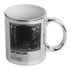 Mug ceramic, silver mirror, 330ml