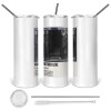 Tumbler stainless steel 600ml, with metal straw & cleaning brush