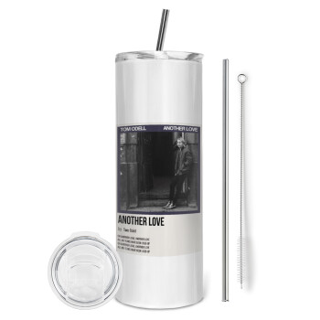 Tom Odell, another love, Eco friendly stainless steel tumbler 600ml, with metal straw & cleaning brush
