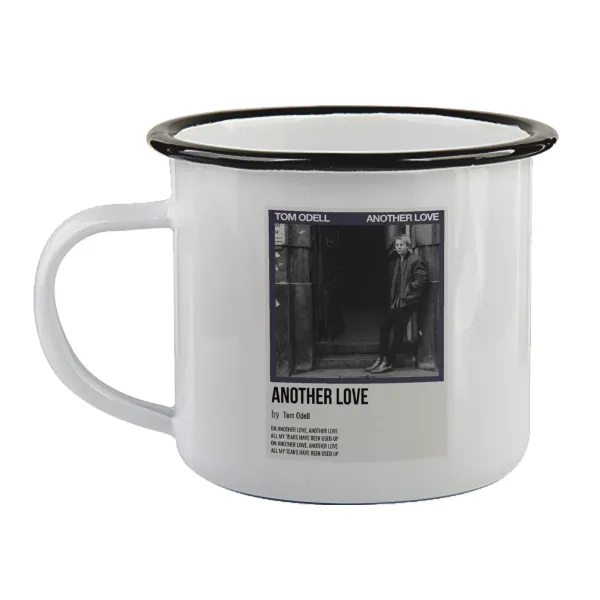 Tom Odell — Enamel mug with black rim, 360ml