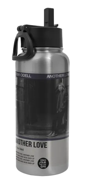 Tom Odell — Metal mug thermo Silver with Straw and Spout Lid (Stainless steel), double wall, 950ml