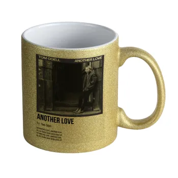 Tom Odell, another love, Κούπα Χρυσή Glitter που γυαλίζει, κεραμική, 330ml