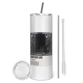 Tom Odell, another love, Tumbler stainless steel 600ml, with metal straw & cleaning brush