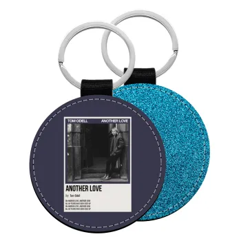 Tom Odell, another love, Μπρελόκ Δερματίνη, στρογγυλό ΜΠΛΕ (5cm)