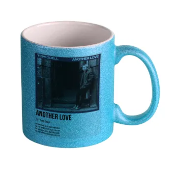 Tom Odell, another love, Κούπα Σιέλ Glitter που γυαλίζει, κεραμική, 330ml