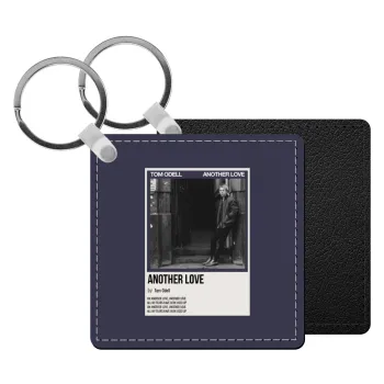 Tom Odell, another love, Μπρελόκ Δερματίνη, τετράγωνο ΜΑΥΡΟ (5x5cm)