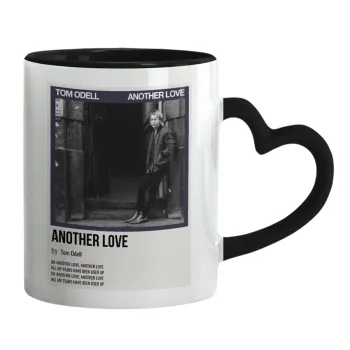 Tom Odell, another love, Mug heart black handle, ceramic, 330ml
