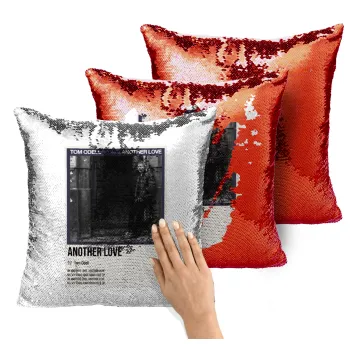 Tom Odell, another love, Μαξιλάρι καναπέ Μαγικό Κόκκινο με πούλιες 40x40cm περιέχεται το γέμισμα