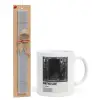 Easter Set, Ceramic Cup (330ml) & Easter aromatic flat candle (30cm) (GRAY)