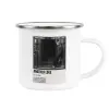 Metallic enamel cup white 360ml