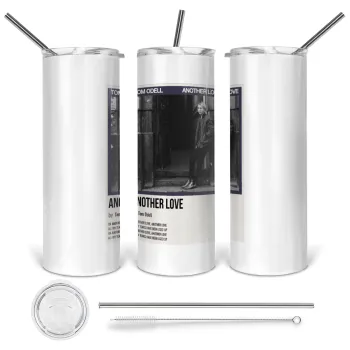 Tom Odell, another love, Tumbler stainless steel 600ml, with metal straw & cleaning brush