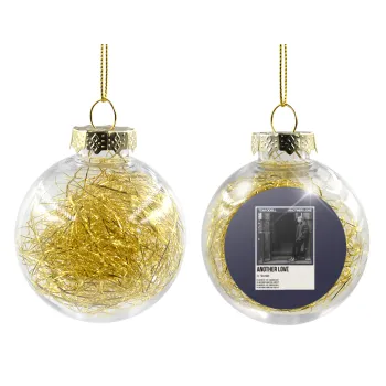 Tom Odell, another love, Transparent Christmas tree ball ornament with gold filling 8cm