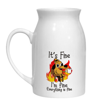 It's Fine I'm Fine Everything Is Fine, Milk Jug (450ml) (1pcs)