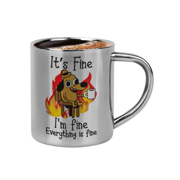It's Fine I'm Fine Everything Is Fine, Κουπάκι μεταλλικό διπλού τοιχώματος για espresso (220ml)