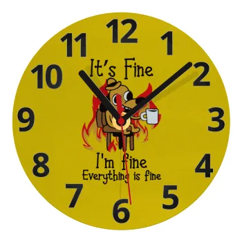 It's Fine I'm Fine Everything Is Fine, Ρολόι τοίχου γυάλινο (20cm)