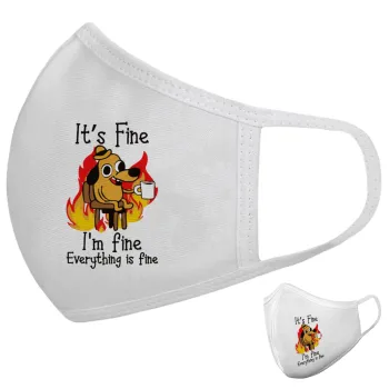 It's Fine I'm Fine Everything Is Fine, Μάσκα υφασμάτινη υψηλής άνεσης παιδική (Δώρο πλαστική θήκη)