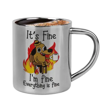 It's Fine I'm Fine Everything Is Fine, Κουπάκι μεταλλικό διπλού τοιχώματος για espresso (220ml)