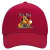 Adult Ultimate Hat RED, (100% COTTON DRILL, ADULT, UNISEX, ONE SIZE)