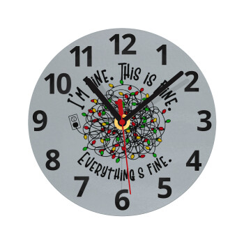 It's Fine I'm Fine Everything Is Fine, Ρολόι τοίχου γυάλινο (20cm)