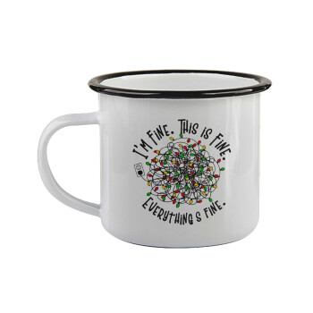It's Fine I'm Fine Everything Is Fine, Κούπα εμαγιέ με μαύρο χείλος 360ml