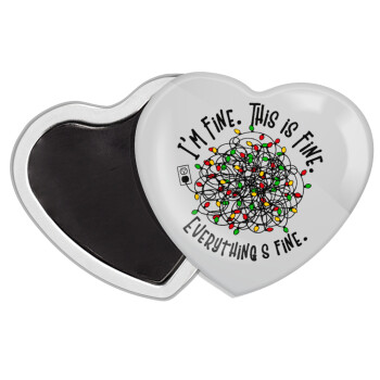 It's Fine I'm Fine Everything Is Fine, Μαγνητάκι καρδιά (57x52mm)