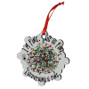 Christmas ornament snowflake wooden 7.5cm