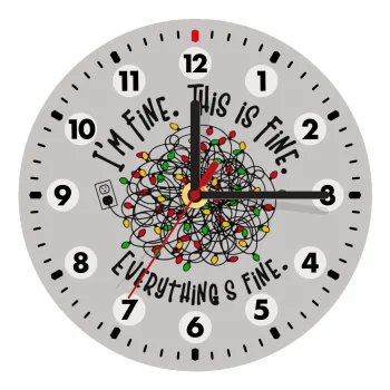 It's Fine I'm Fine Everything Is Fine, Ρολόι τοίχου ξύλινο (20cm)