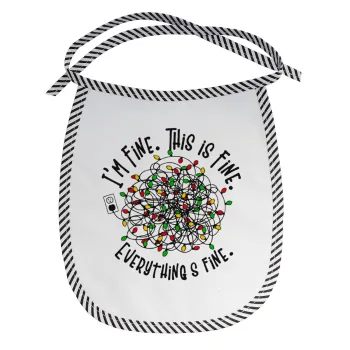 It's Fine I'm Fine Everything Is Fine, Σαλιάρα μωρού αλέκιαστη με κορδόνι Μαύρη