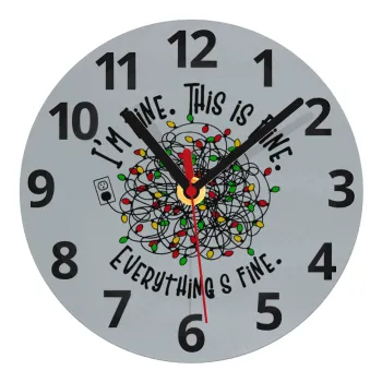 It's Fine I'm Fine Everything Is Fine, Ρολόι τοίχου γυάλινο (20cm)