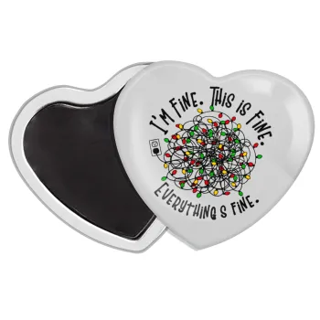 It's Fine I'm Fine Everything Is Fine, Μαγνητάκι καρδιά (57x52mm)