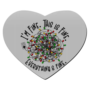 It's Fine I'm Fine Everything Is Fine, Mousepad καρδιά 23x20cm