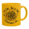 Ceramic coffee mug yellow, 330ml