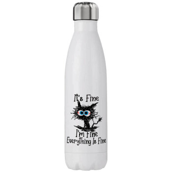 Cat, It's Fine I'm Fine Everything Is Fine, Stainless steel, double-walled, 750ml