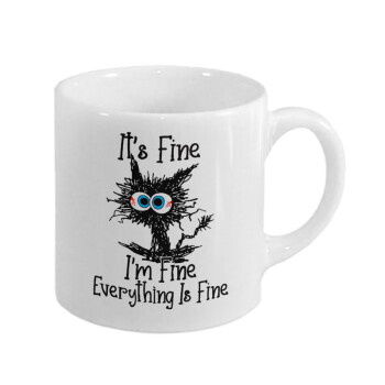 Cat, It's Fine I'm Fine Everything Is Fine, Κουπάκι κεραμικό, για espresso 150ml