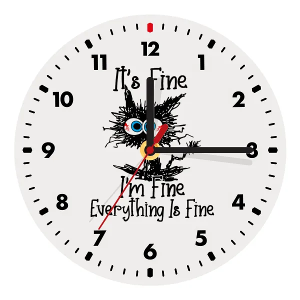 Cat — Wooden wall clock (20cm)