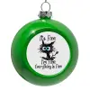 Green Christmas tree ornament bauble 8cm