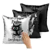 Μαξιλάρι καναπέ Μαγικό Μαύρο με πούλιες 40x40cm περιέχεται το γέμισμα