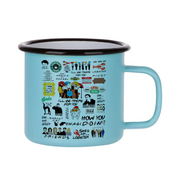 Friends, Κούπα Μεταλλική εμαγιέ ΜΑΤ σιέλ 360ml